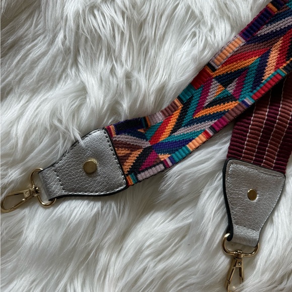 Replacement reversible strap for shoulder bag canvas straps, gold hardware - Picture 4 of 5